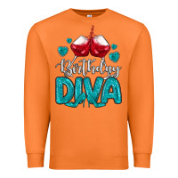 Carrot birthday diva turquoise Premium Sweatshirt - MaliasSmallBusiness