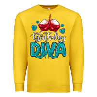Lemon birthday diva turquoise Premium Sweatshirt - MaliasSmallBusiness