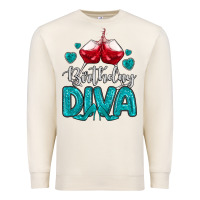 Sandshell birthday diva turquoise Premium Sweatshirt - MaliasSmallBusiness