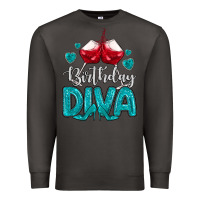 Smoke birthday diva turquoise Premium Sweatshirt - MaliasSmallBusiness