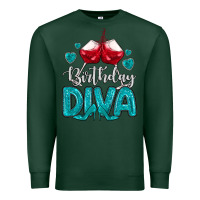 Sports Green birthday diva turquoise Premium Sweatshirt - MaliasSmallBusiness