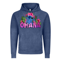 Vintage Denim ohana stitch Vintage Hoodie - Zillion Design Studio