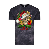 Cloud Black Christmas Vibes Human Skull Vintage Tee - FaDigitalArtStudio