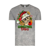 Cloud Rock Christmas Vibes Human Skull Vintage Tee - FaDigitalArtStudio