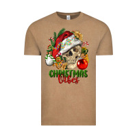 Vintage Coffee Christmas Vibes Human Skull Vintage Tee - FaDigitalArtStudio