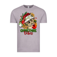 Vintage Zinc Christmas Vibes Human Skull Vintage Tee - FaDigitalArtStudio