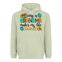 Matcha Being a Grandma Makes My Life Complete Heavyweight Hoodie - MaliasSmallBusiness