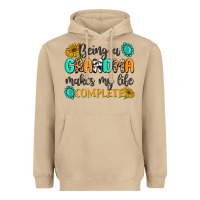 Mushroom Being a Grandma Makes My Life Complete Heavyweight Hoodie - MaliasSmallBusiness