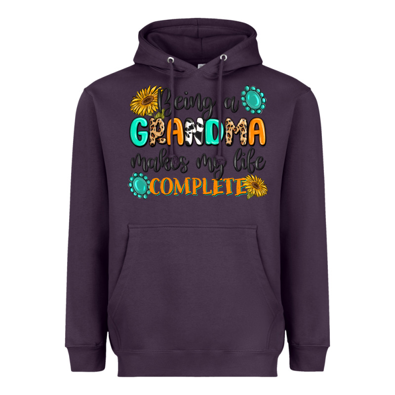 Being A Grandma Makes My Life Complete Heavyweight Hoodie by MaliasSmallBusiness | Teevron