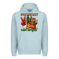 Blue Mist stay merry and bright peace hand Premium Hoodie - Jasminsmagicworld
