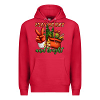 Cardinal stay merry and bright peace hand Premium Hoodie - Jasminsmagicworld