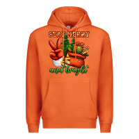 Carrot stay merry and bright peace hand Premium Hoodie - Jasminsmagicworld