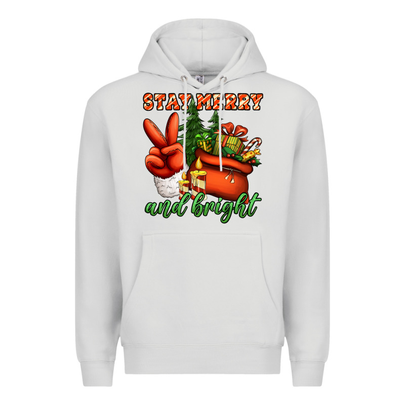 Stay Merry And Bright Peace Hand Premium Hoodie by Jasminsmagicworld | Teevron
