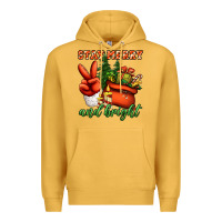 Mustard stay merry and bright peace hand Premium Hoodie - Jasminsmagicworld