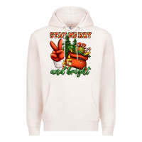 Pale Pink stay merry and bright peace hand Premium Hoodie - Jasminsmagicworld