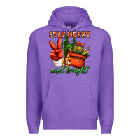 Purple stay merry and bright peace hand Premium Hoodie - Jasminsmagicworld