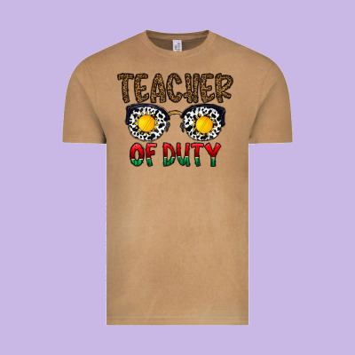 Teacher Of Duty Vintage Tee Designed By Cowhidedigitalart