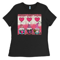 Black v.d 3 gnomes and hearts Ladies Tee - AdoDesignShop