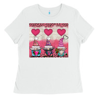 White v.d 3 gnomes and hearts Ladies Tee - AdoDesignShop