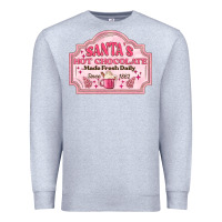 Heather Grey santas hot chocolate Premium Sweatshirt - MaliasSmallBusiness