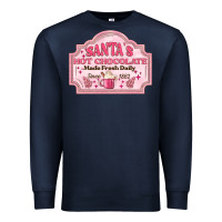Navy santas hot chocolate Premium Sweatshirt - MaliasSmallBusiness