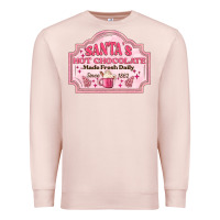 Pale Pink santas hot chocolate Premium Sweatshirt - MaliasSmallBusiness