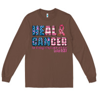 Chestnut heal cancer with cancer ribbon Long Sleeve Tee - AdoDesignShop