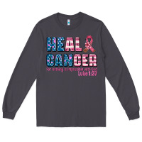 Smoke heal cancer with cancer ribbon Long Sleeve Tee - AdoDesignShop