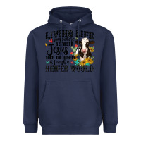 Navy living life somewhere between jesus take the wheel Heavyweight Hoodie - MaliasSmallBusiness