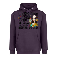 Plum living life somewhere between jesus take the wheel Heavyweight Hoodie - MaliasSmallBusiness