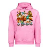 Fuchsia Pink Fall Thankful and blessed Urban Hoodie - NancyCooperArtShop