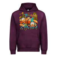 Mauve Wine Fall Thankful and blessed Urban Hoodie - NancyCooperArtShop