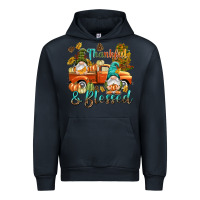 Navy Fall Thankful and blessed Urban Hoodie - NancyCooperArtShop