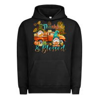 Pigment Black Fall Thankful and blessed Urban Hoodie - NancyCooperArtShop