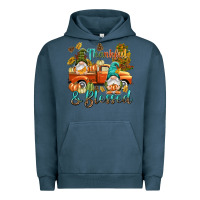 Pigment Midnight Navy Fall Thankful and blessed Urban Hoodie - NancyCooperArtShop