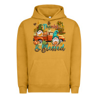 Pigment Peanut Butter Fall Thankful and blessed Urban Hoodie - NancyCooperArtShop