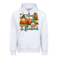 White Fall Thankful and blessed Urban Hoodie - NancyCooperArtShop
