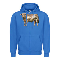 True Royal charolais bull Zipper Hoodie - LillyAllenDesigns