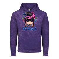 Cloud Purple ohana stitch messy bun Vintage Hoodie - Zillion Design Studio