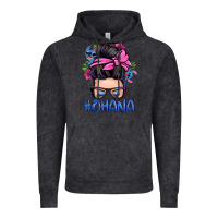 Vintage Black ohana stitch messy bun Vintage Hoodie - Zillion Design Studio