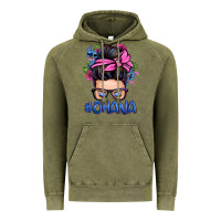 Vintage Olive ohana stitch messy bun Vintage Hoodie - Zillion Design Studio