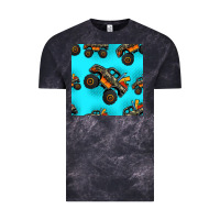 Cloud Black monster truck pre teen seamless pattern Vintage Tee - HRA Design Shop