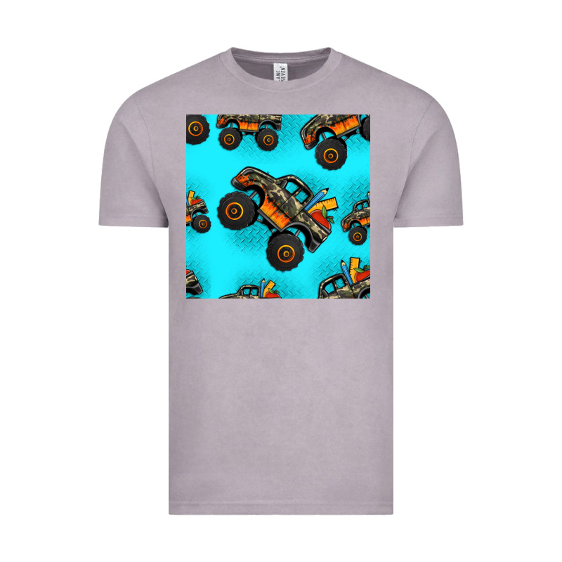 Monster Truck Pre Teen Seamless Pattern Vintage Tee by HRA Design Shop | Teevron