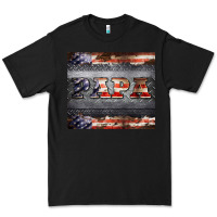 Black papa metal and american flag tumbler Premium Tee - BarkalooDesign