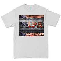 Dove Grey papa metal and american flag tumbler Premium Tee - BarkalooDesign