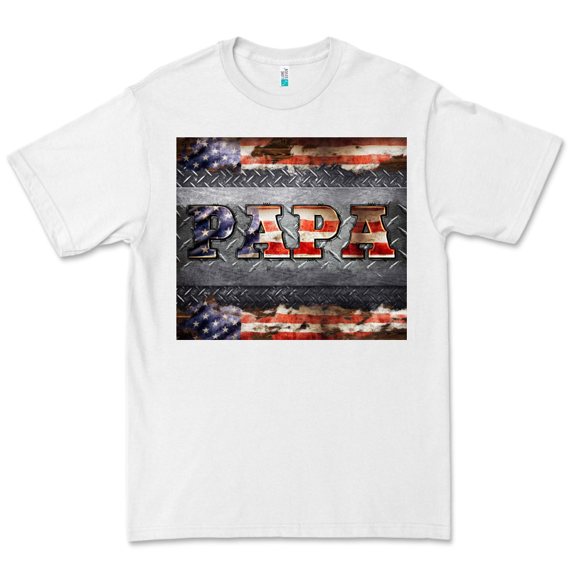 Papa Metal And American Flag Tumbler Premium Tee by BarkalooDesign | Teevron
