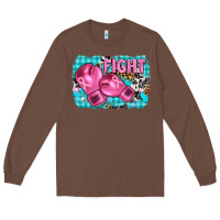 Chestnut fight with boxing gloves and cancer ribbon Long Sleeve Tee - AdoDesignShop