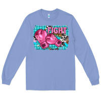 Colony Blue fight with boxing gloves and cancer ribbon Long Sleeve Tee - AdoDesignShop