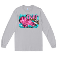 Moon Dust fight with boxing gloves and cancer ribbon Long Sleeve Tee - AdoDesignShop