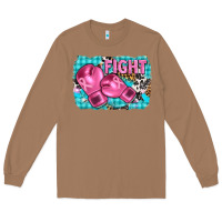 Toasted Coconut fight with boxing gloves and cancer ribbon Long Sleeve Tee - AdoDesignShop
